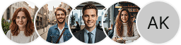 Multiple investor profile avatars on Peak Rendex trading review block